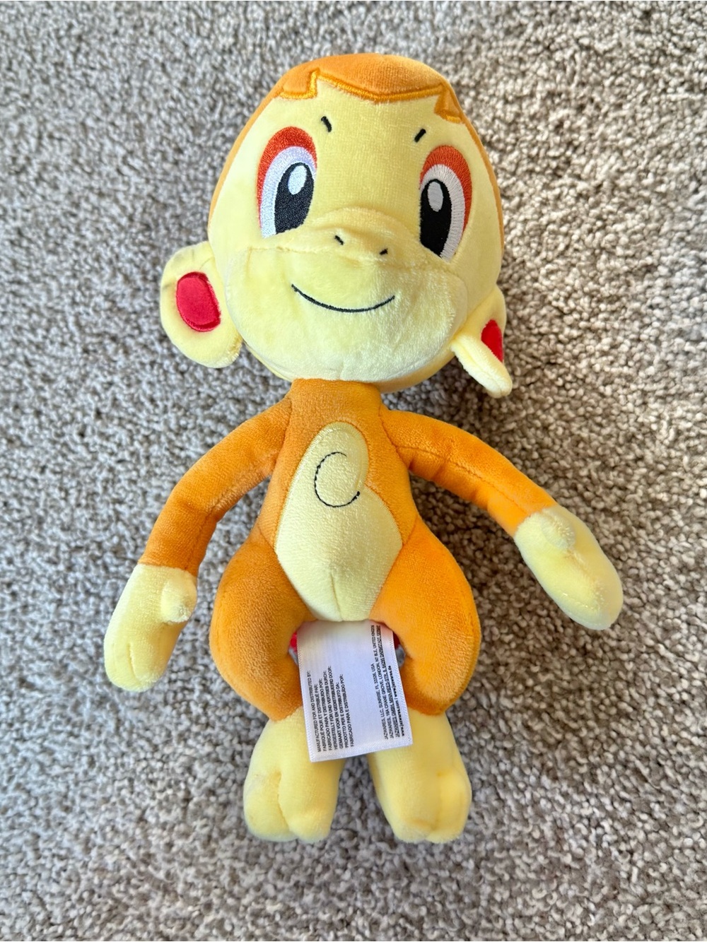 Nintendo Pokemon Official Chimchar 8” Plush Doll Jazwares Plushie Gen 4